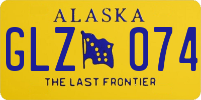 AK license plate GLZ074