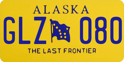 AK license plate GLZ080