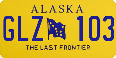 AK license plate GLZ103