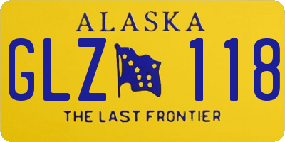 AK license plate GLZ118