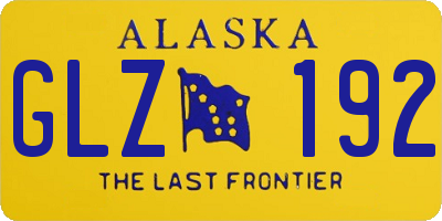 AK license plate GLZ192