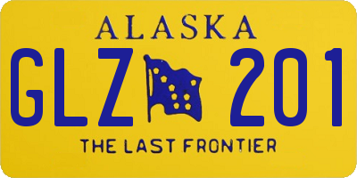 AK license plate GLZ201