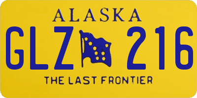 AK license plate GLZ216