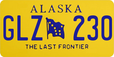 AK license plate GLZ230