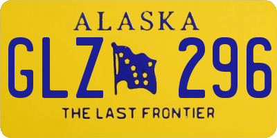 AK license plate GLZ296