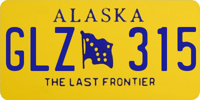 AK license plate GLZ315