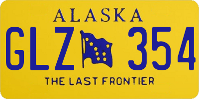 AK license plate GLZ354