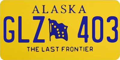 AK license plate GLZ403