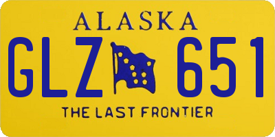 AK license plate GLZ651