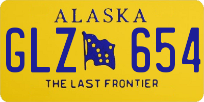 AK license plate GLZ654