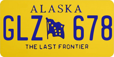 AK license plate GLZ678