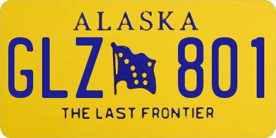 AK license plate GLZ801