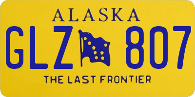 AK license plate GLZ807