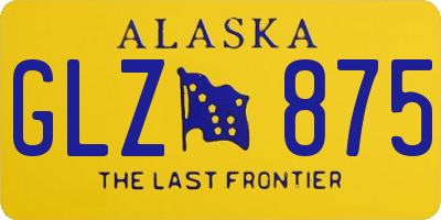 AK license plate GLZ875