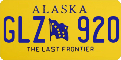 AK license plate GLZ920