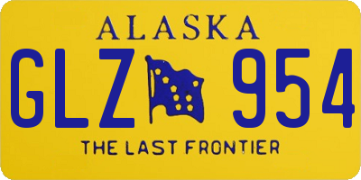 AK license plate GLZ954
