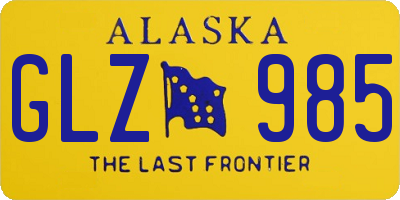 AK license plate GLZ985