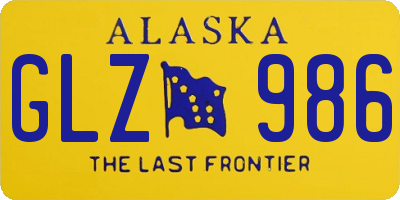 AK license plate GLZ986
