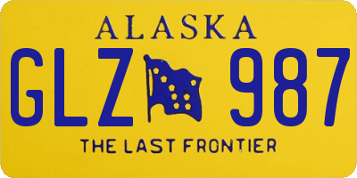 AK license plate GLZ987