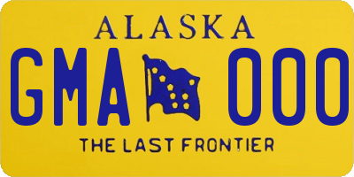 AK license plate GMA000