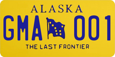 AK license plate GMA001