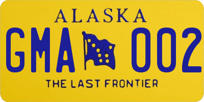 AK license plate GMA002