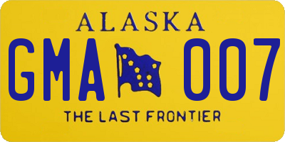 AK license plate GMA007