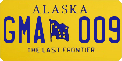 AK license plate GMA009