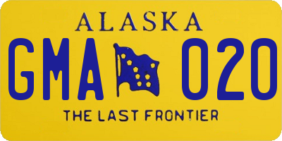 AK license plate GMA020