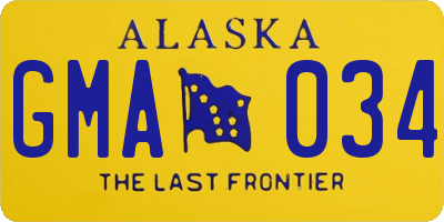 AK license plate GMA034