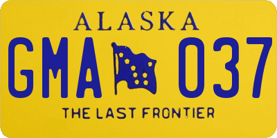 AK license plate GMA037