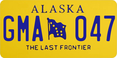 AK license plate GMA047