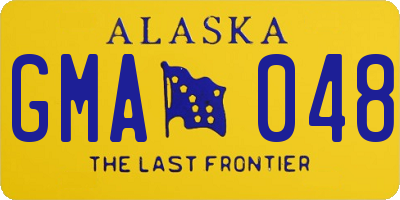 AK license plate GMA048