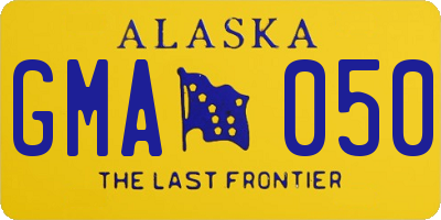 AK license plate GMA050