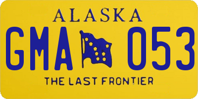 AK license plate GMA053