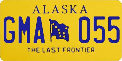 AK license plate GMA055