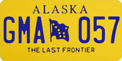 AK license plate GMA057