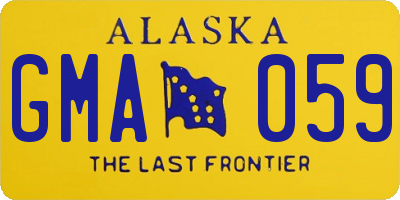 AK license plate GMA059