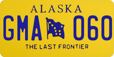 AK license plate GMA060