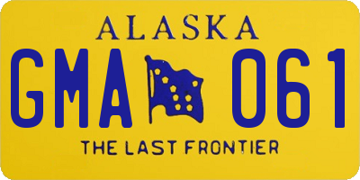 AK license plate GMA061