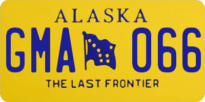 AK license plate GMA066