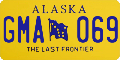 AK license plate GMA069
