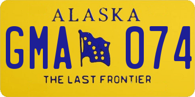 AK license plate GMA074