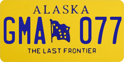 AK license plate GMA077