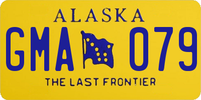 AK license plate GMA079