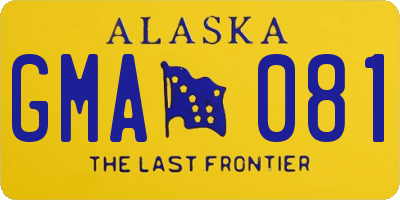 AK license plate GMA081