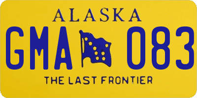 AK license plate GMA083