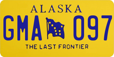 AK license plate GMA097