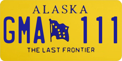 AK license plate GMA111