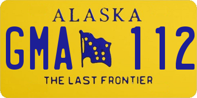 AK license plate GMA112